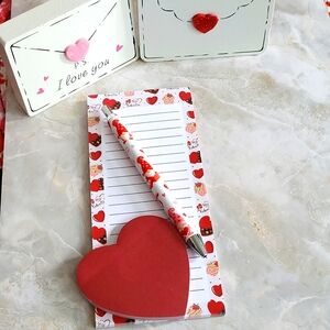 Handcrafted DTF Wrapped Gnome Pen with 1 magnetic notepad 1❤️ Sticky Notepad